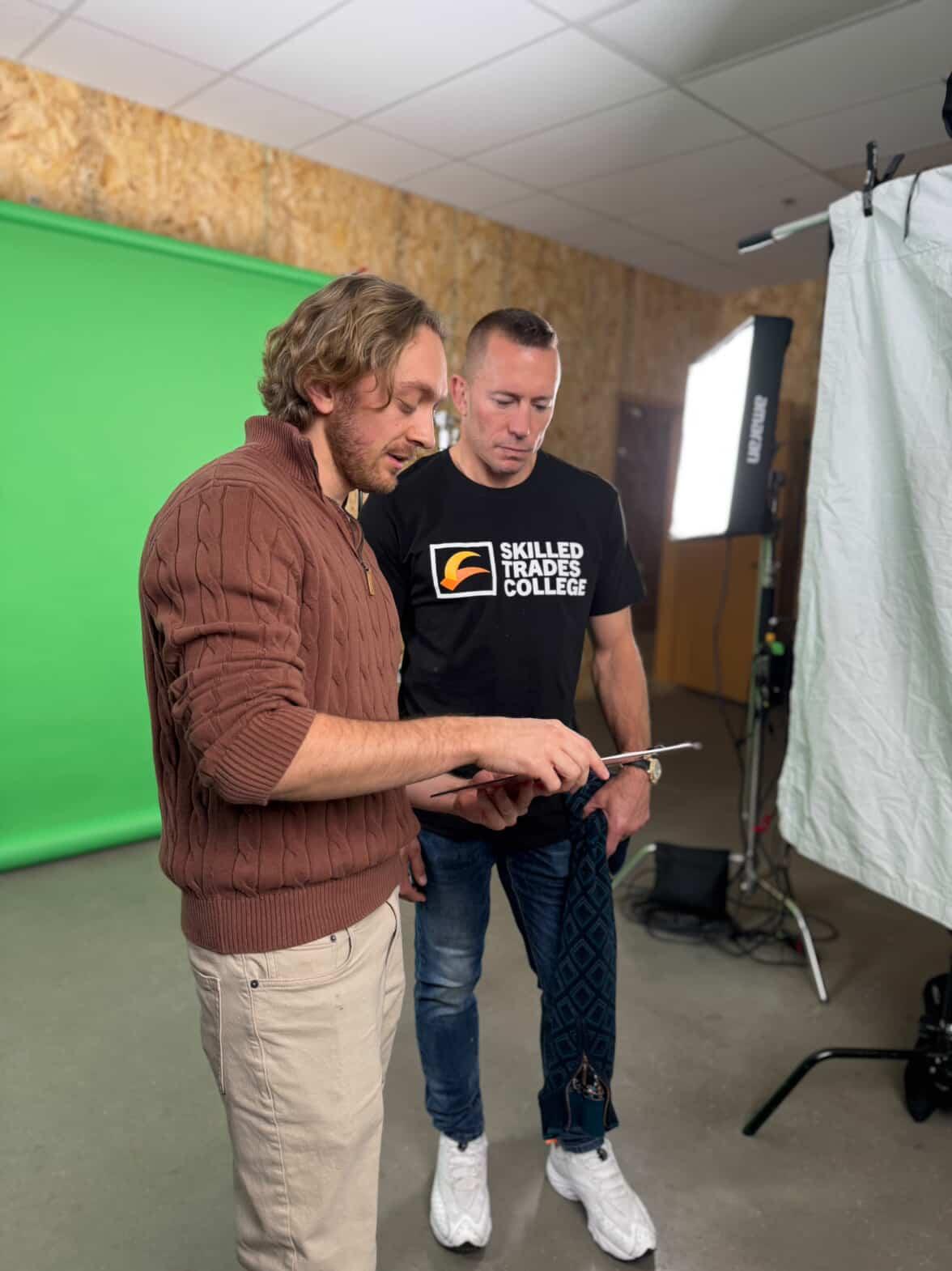 Marcel Canzona directing Georges St-Pierre on set