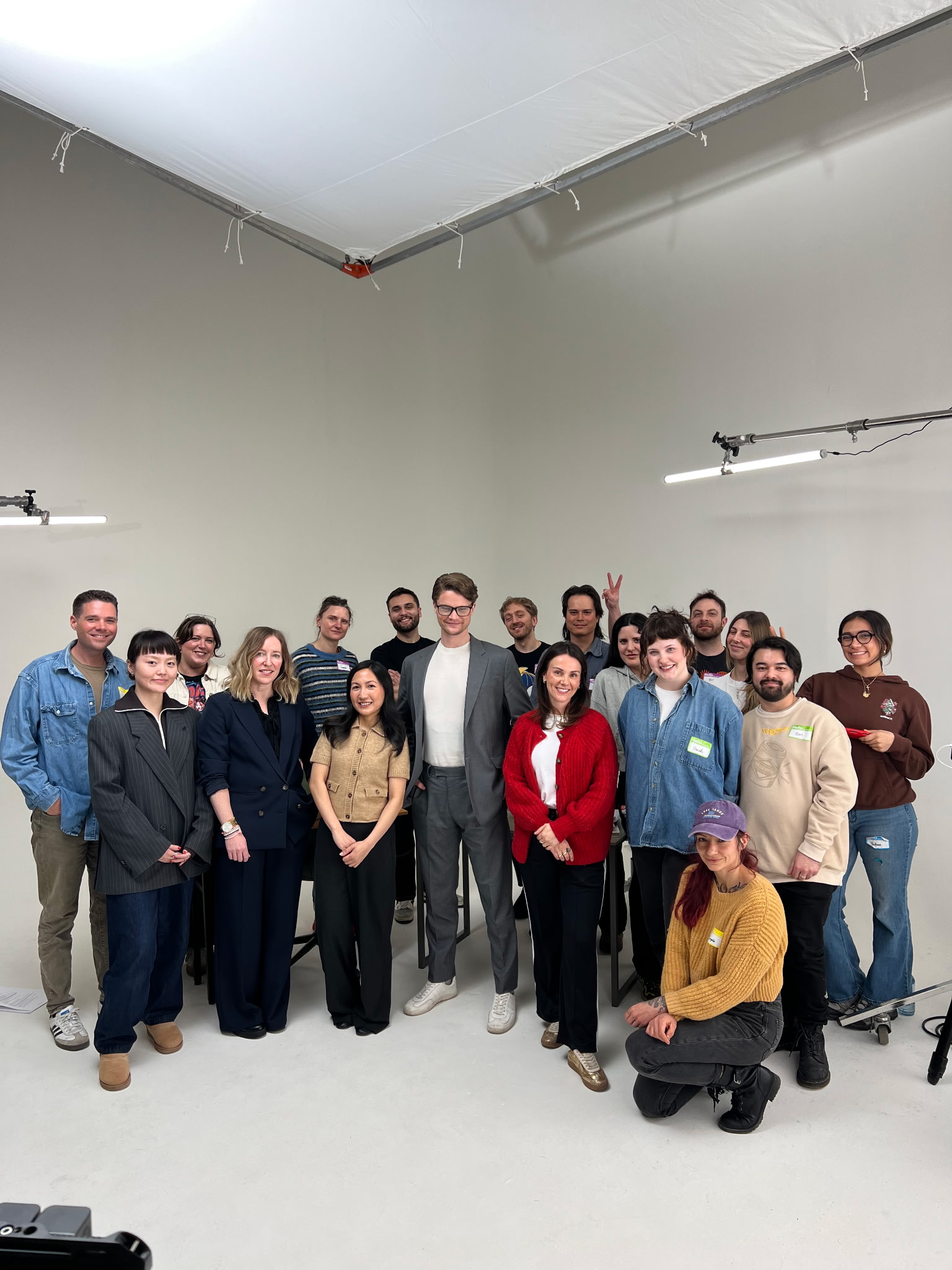 Production crew after a commercial shoot directed by Marcel Canzona